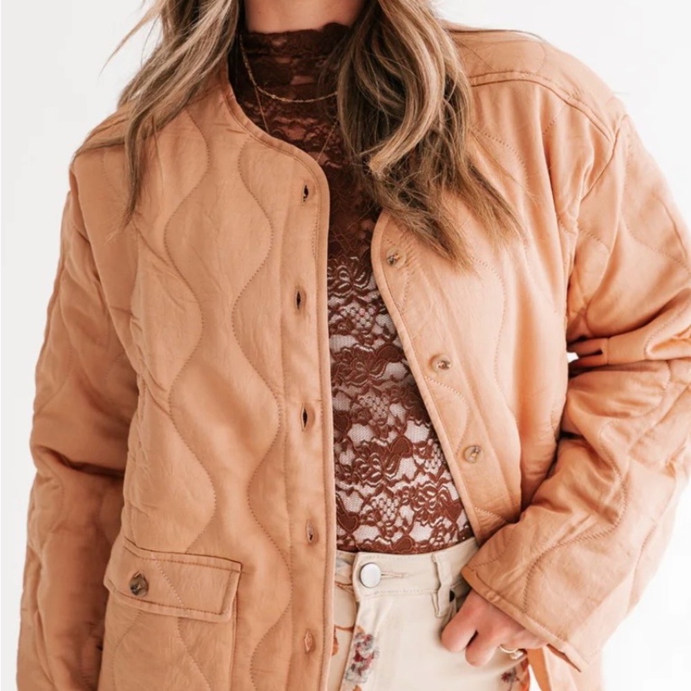 Women's Quilted Jacket - Tan